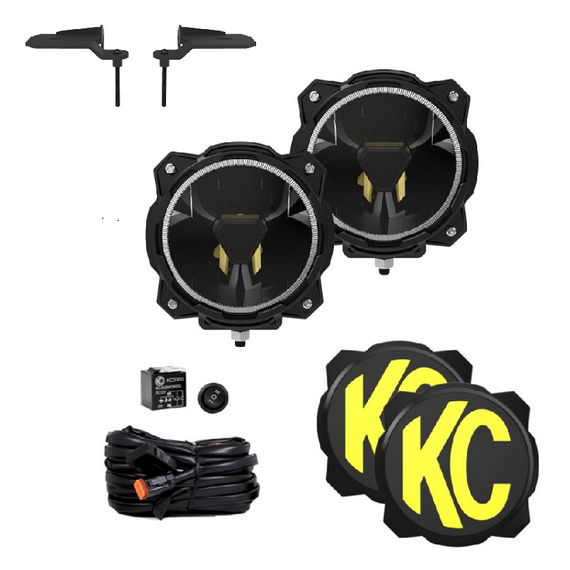 KC HiLites Gravity® Titan® LED Ditch Cowl Light Kit - Spot Beam for '21+ Jeep Wrangler JLU 392 V8 & '20+ Gladiator JT Mohave