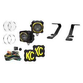 KC HiLites FLEX ERA® 1 Ditch Light Bundle w/ A-Pillar Mount Brackets for '24+ Toyota Tacoma / '25+ 4Runner / '22+ Tundra / '23 Sequoia