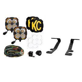 KC HiLites FLEX ERA® 4 Ditch Light Bundle w/ A-Pillar Mount Brackets for '24+ Toyota Tacoma / '25+ 4Runner / '22+ Tundra / '23 Sequoia