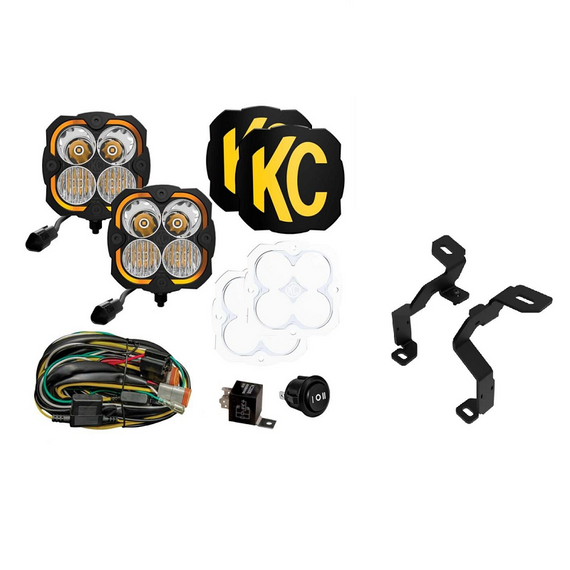 KC HiLites FLEX ERA® 4 Combo Beam A Pillar Ditch Light Kit for '21-Up Ford F-150 / Raptor