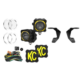 KC HiLites FLEX ERA® 1 Ditch LED Light Bundle w/ A-Pillar Brackets Kit for '10-'24 Toyota 4Runner