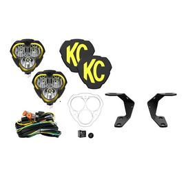 KC HiLites FLEX ERA® 3 Ditch Light Bundle w/ A-Pillar Mount Brackets for '10-'24 Toyota 4Runner