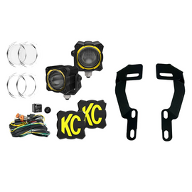 KC HiLites FLEX ERA® 1 Ditch LED Light Bundle w/ A-Pillar Brackets Kit for '05-'15 Toyota Tacoma