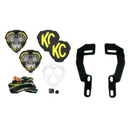 KC HiLites FLEX ERA® 3 Ditch Light Bundle w/ A-Pillar Mount Brackets for '05-'15 Toyota Tacoma