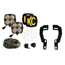 KC HiLites FLEX ERA® 4 Ditch Light Bundle w/ A-Pillar Mount Brackets for '05-'15 Toyota Tacoma