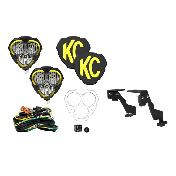 KC HiLites FLEX ERA® 3 Combo Beam A Pillar Ditch Light Kit for '15-20 Ford F-150 / '17-'20 Raptor