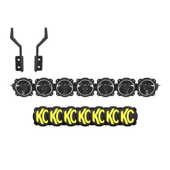 KC HiLites Gravity® Titan Front Bumper Light Bar Kit for '17-'26 Ford SuperDuty F-250/F-350/F-450/F-550