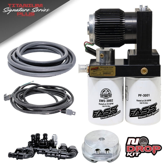FASS No-Drop Titanium PLUS 165 GPH Fuel Pump 98.5-04 Ram Cummins 5.9L — complete FASS fuel-system kit