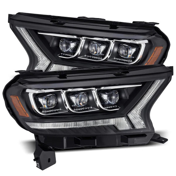 AlphaRex NOVA LED Projector Headlights Black 19-23 Ford Ranger