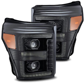 AlphaRex PRO Halogen Projector Headlights Alpha Black 11-16 Ford F250 F350