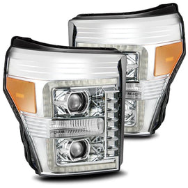 AlphaRex PRO Halogen Projector Headlights Chrome 11-16 Ford Super Duty F250 F350