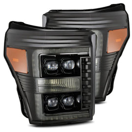 AlphaRex Nova LED Projector Headlights Alpha Blk 11-16 Ford Super Duty F250 F350