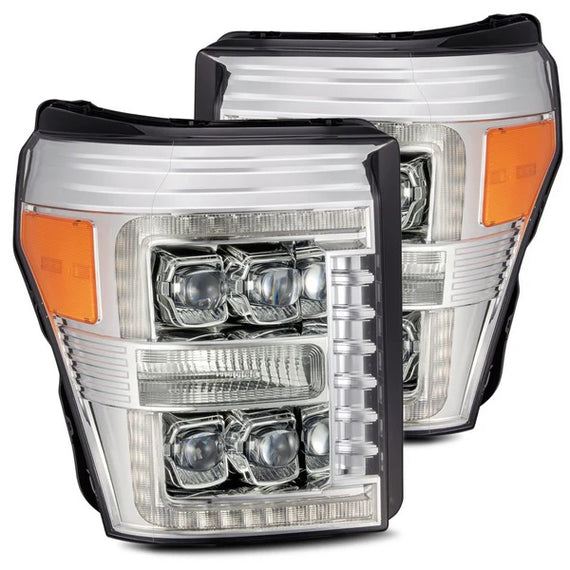 AlphaRex Nova LED Projector Headlights Chrome 11-16 Ford Super Duty F250 F350