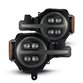 AlphaRex NOVA LED Projector Headlights Alpha Black 21-26 Ford Bronco