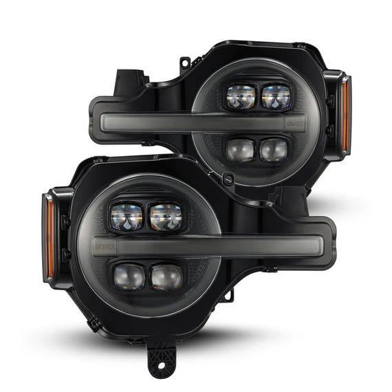 AlphaRex NOVA LED Projector Headlights Alpha Black 21-26 Ford Bronco