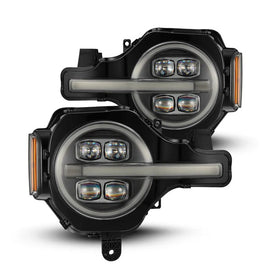 AlphaRex NOVA LED Projector Headlights Black 21-26 Ford Bronco