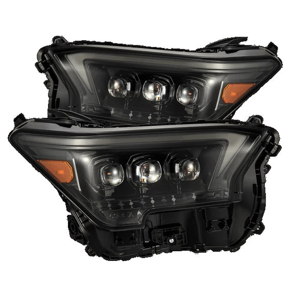 AlphaRex OG Nova LED Projector Headlights Alpha Black 24-26 Tacoma 25-26 4Runner