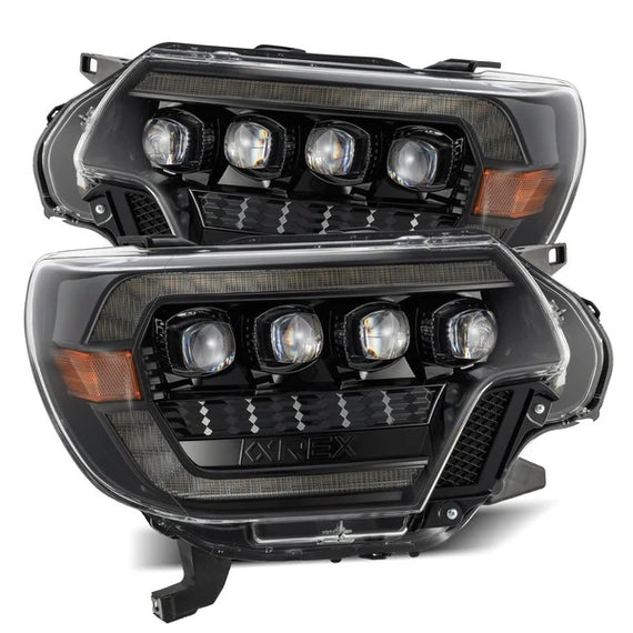 AlphaRex Nova LED Projector Headlights Alpha Black 12-15 Toyota Tacoma