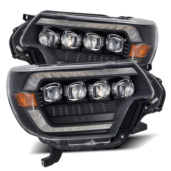 AlphaRex Nova LED Projector Headlights Black 12-15 Toyota Tacoma