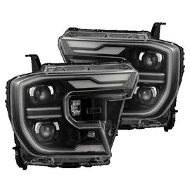 AlphaRex LUXX LED Headlights Black w/ Converter 24-26 Ford Ranger Raptor