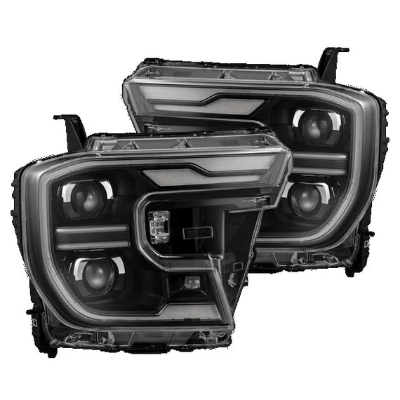 AlphaRex LUXX LED Projector Headlights Black 24-26 Ford Ranger