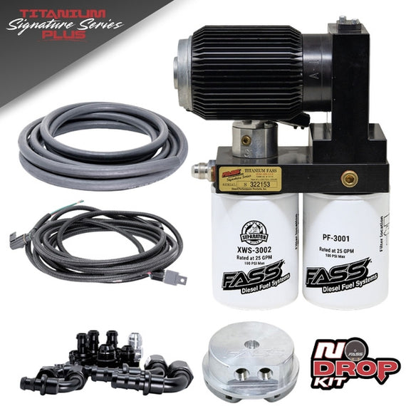FASS No-Drop Titanium PLUS 290 GPH Fuel Pump 98.5-04 Ram Cummins 5.9L — complete FASS fuel-system kit