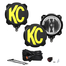KC HiLites Gravity® Pro6 LED Lights 2-Light POD Kit w/ Covers & Wiring