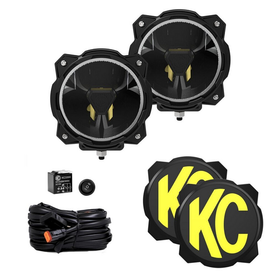 KC HiLites Gravity® Titan® LED Lights 2-Light POD Kit w/ Covers & Wiring