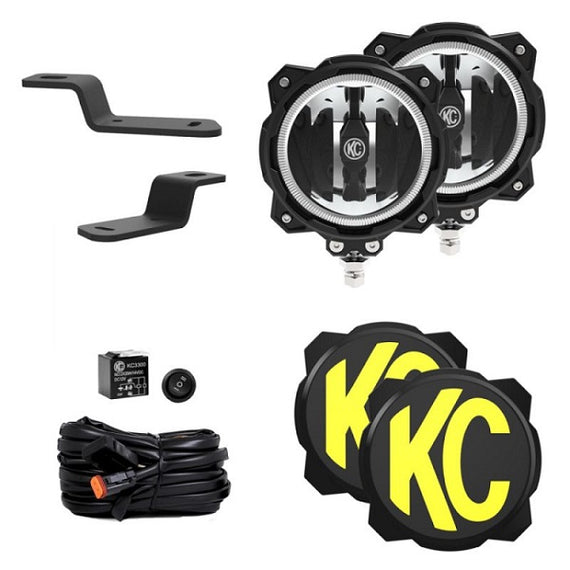 KC HiLites Pro6 Gravity® Wide-40 Beam Ditch Lights Kit for '21-Up Ford Bronco
