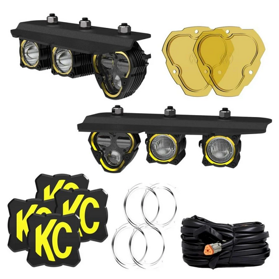 KC HiLites FLEX ERA® Front Bumper SAE Fog Pocket LED Light Kit for '21+ Ford Bronco 6th Gen