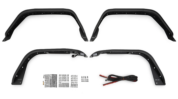 DV8 Offroad Front & Rear Slim Fender Flares for '20+ Jeep Gladiator JT Truck