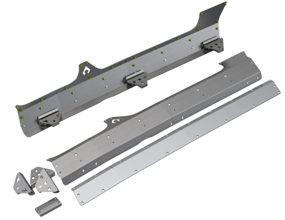 ARTEC Industries Boatside Steel & Aluminum Rocker Armor For '18-'25 Jeep Wrangler JLU Unlimited 4 Door
