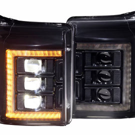 Morimoto XB LED Headlights PAIR Amber For 11-16 Ford F250 F350 450 Super Duty