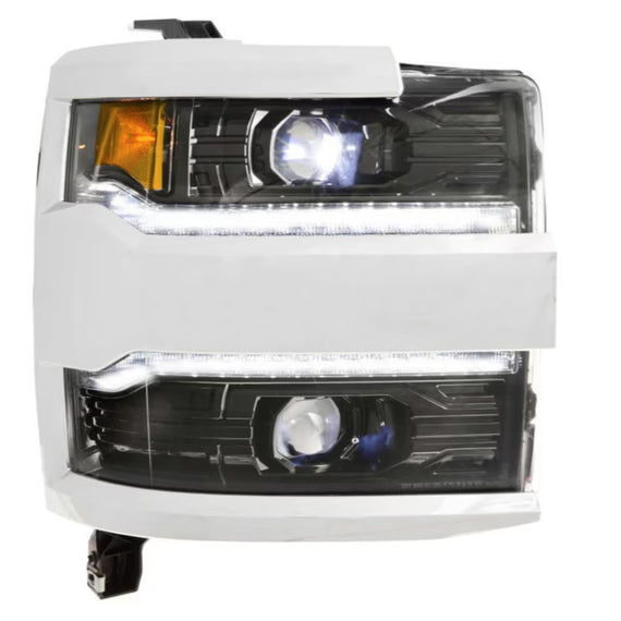 Morimoto XB LED Headlight PAIR Chrome For 15-19 Chevrolet Silverado HD 2500 3500