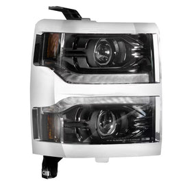 Morimoto XB LED Headlights PAIR Chrome For 14-15 Chevrolet Silverado 1500