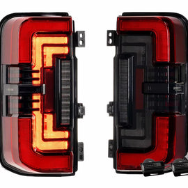 Morimoto XB LED Low Profile Tail Lights Red PAIR For 21-26 Ford Bronco