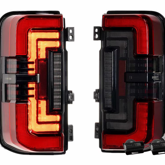 Morimoto XB LED Low Profile Tail Lights Red PAIR For 21-26 Ford Bronco