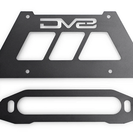 DV8 Offroad Front Winch Hawse Fairlead Mount Flip Up License Plate Bracket