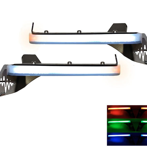 Quake LED Slim Chop DRL Turn Signals with RGB Sequential Switchback Lights for '18-Current Jeep Wrangler JL Sahara / '20-Current Gladiator Overland
