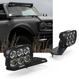 Vision X A Pillar Light Kit Dura 6Pro Driving Lights for 21+ Ford Bronco 9964287