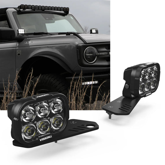 Vision X A Pillar Light Kit Dura 6Pro Driving Lights for 21+ Ford Bronco 9964287