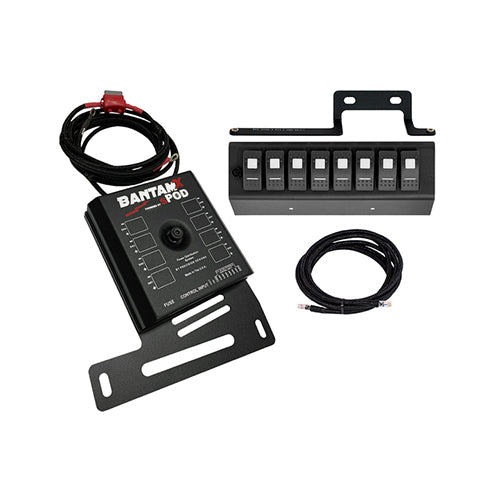 sPOD 8 Circuit BantamX w/ Green LED Switch Panel Jeep Wrangler JK/JKU 2009-2018
