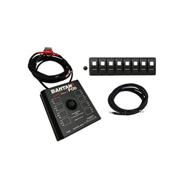 sPOD 8 Circuit BantamX w/ Red LED Switch Panel & 84" Battery Cable - Universal