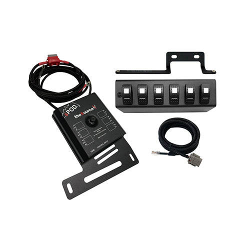 sPOD 6 Circuit SourceLT w/ Red LED Switch Panel - Jeep Wrangler 2009-2018 JK JKU