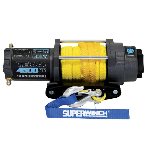 Superwinch Terra 4500SR ATV / UTV Winch 1.8 hp 4500 lbs Line Pull Synthetic Rope
