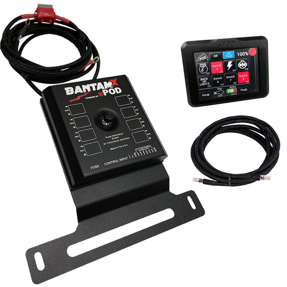 sPOD 8 Circuit BantamX Touchscreen For Jeep '18+ Jeep Wrangler JL & Gladiator JT - Diesel/4xe