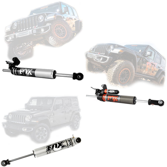 FOX 2.0 Performance Series Front Steering Stabilizer For 2018-2023 Jeep Wrangler JL / JLU