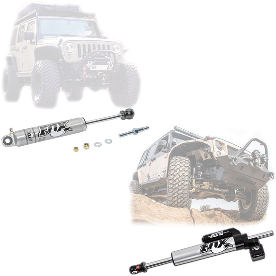 Fox 2.0 Performance Series Front Steering Stabilizer for 2007-2018 Jeep Wrangler JK