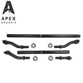 Apex Chassis 2.5 Ton Steering Kit Blk Steel w/Flip For 07-18 Jeep Wrangler JK
