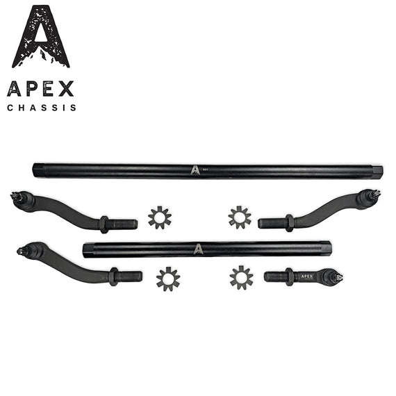 Apex Chassis 2.5 Ton Steering Kit Blk Steel - KIT130 For 07-18 Jeep Wrangler JK